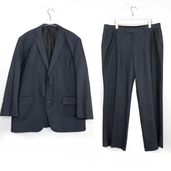 Carlo Lusso Pantsuit High Twist Super Deluxe Deluxe Microtech Suit Size 44 - Picture 1 of 14